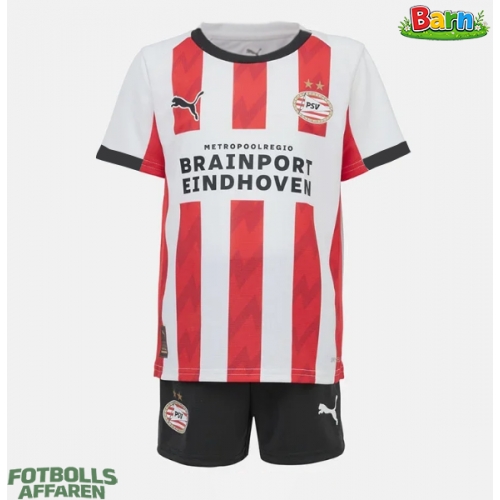 PSV Eindhoven Hemmaställ Barn 2025-26 Kortärmad (+ Korta byxor)